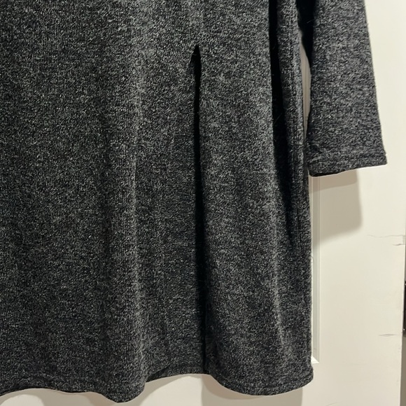 Grey Poncho Hooded Sweater - Picture 3 of 7